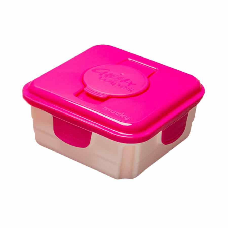 Mucky Wipes Container Box Pink